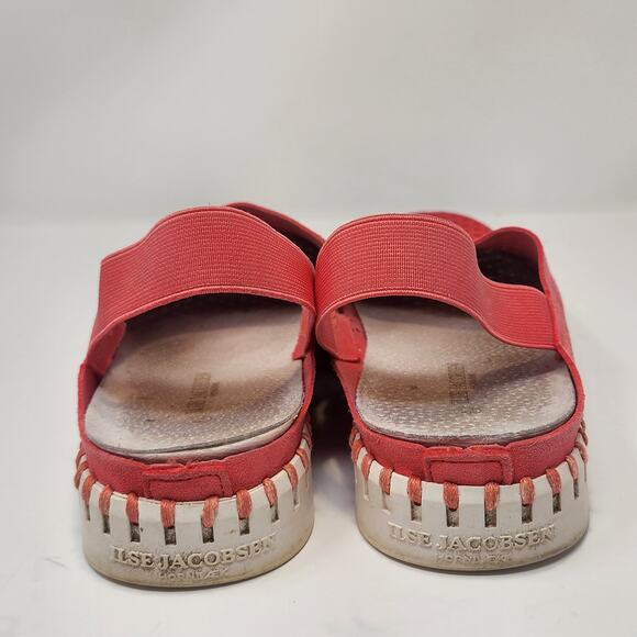 Ilse Jacobsen Tulip Coral Pink Slingback Sandal Size 40 US 10 Flats Slip On Shoe - Picture 6 of 8